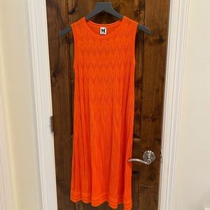 Gorgeous sleeveless orange knit Missoni dress